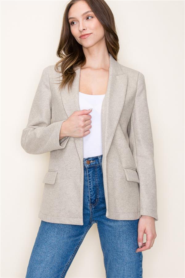 Collared Solid Jacket