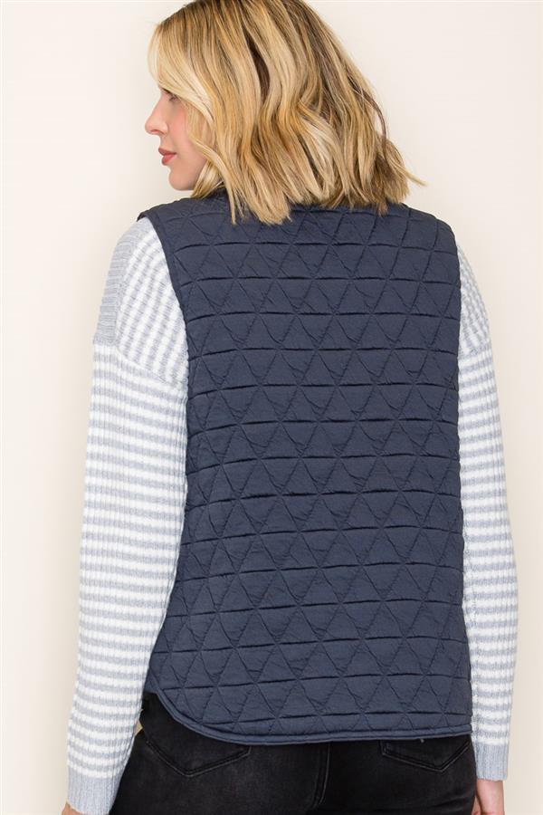 Charcoal Quilted Vest