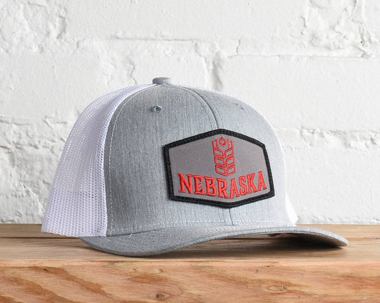 Nebraska Husker Snapback: Grey/White- Richardson 112