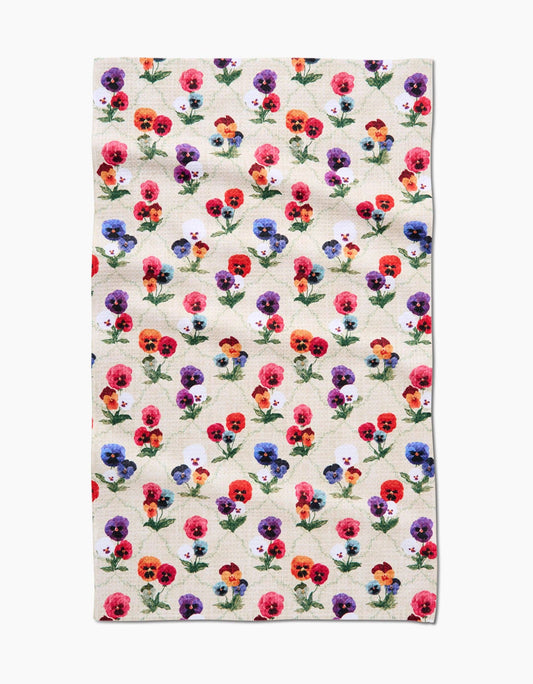 Bunch of Pansies Tea Towel