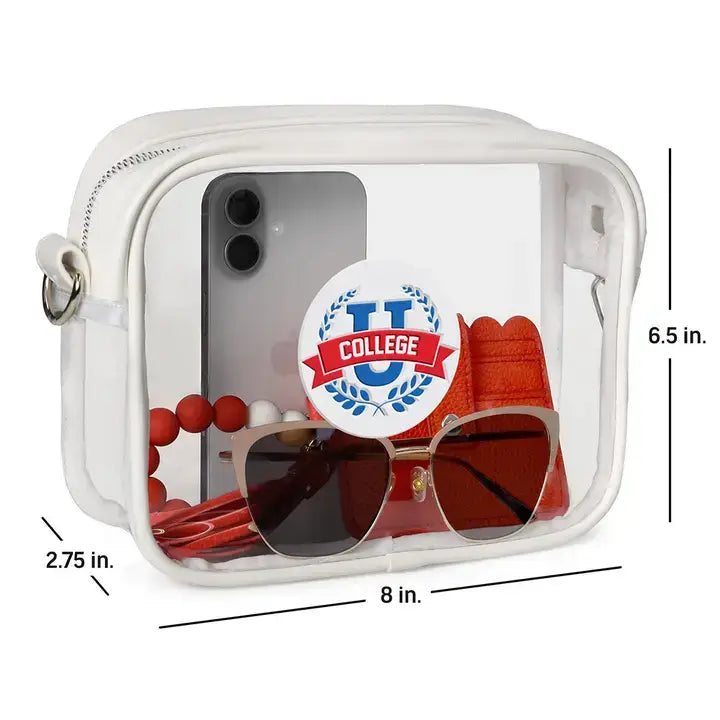 NCAA Nebraska Cornhuskers Clear Fanny Fan Purse