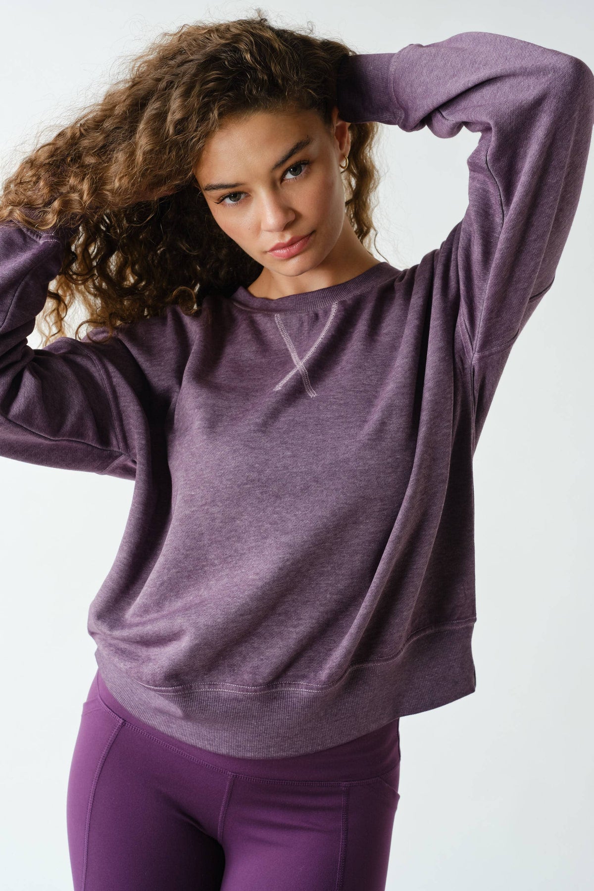 Mono B Cherry Burned Out Crewneck Sweater