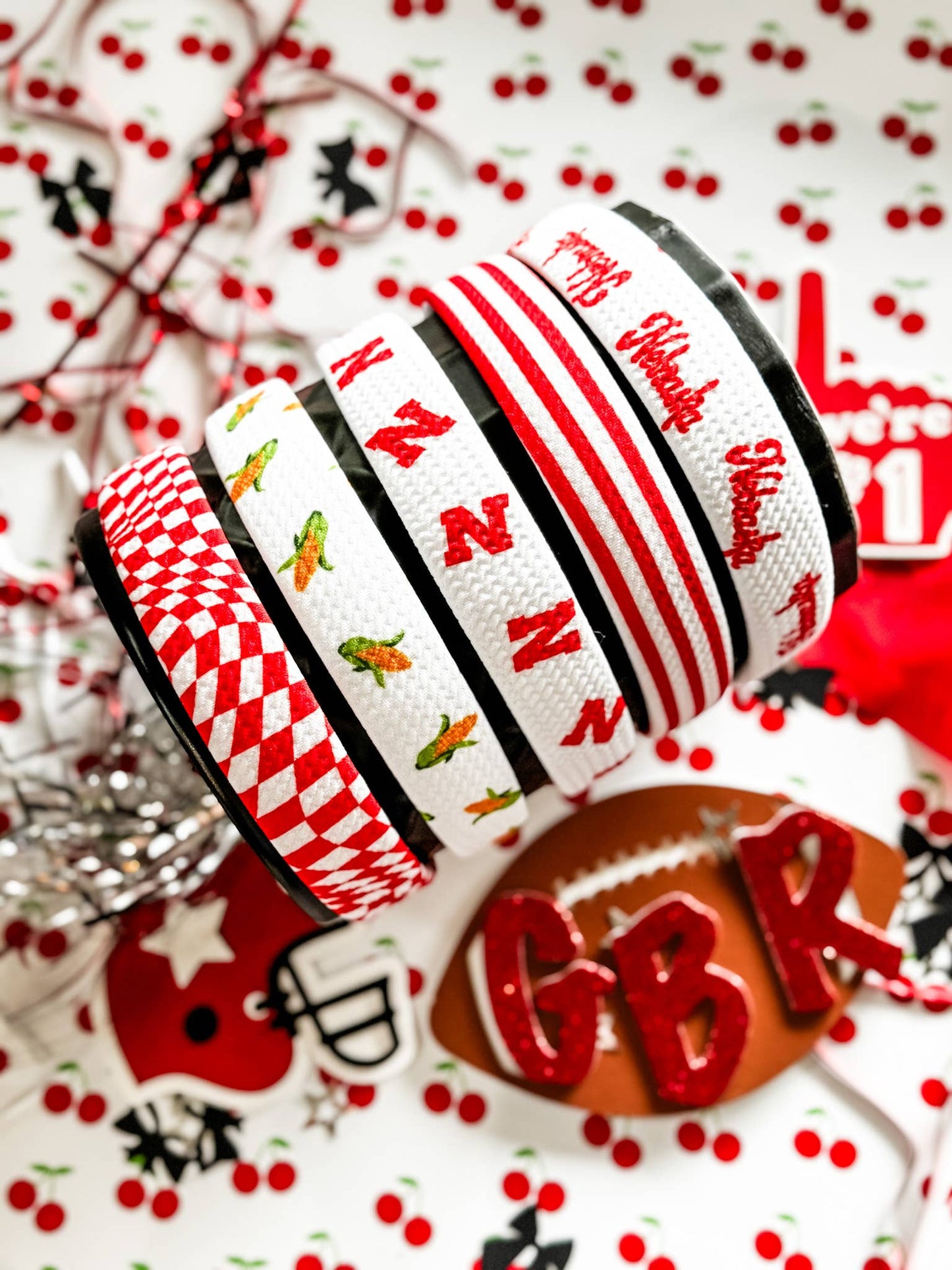 Game Day No Knot Structured Headband • 5 Prints: Wavy Checkered