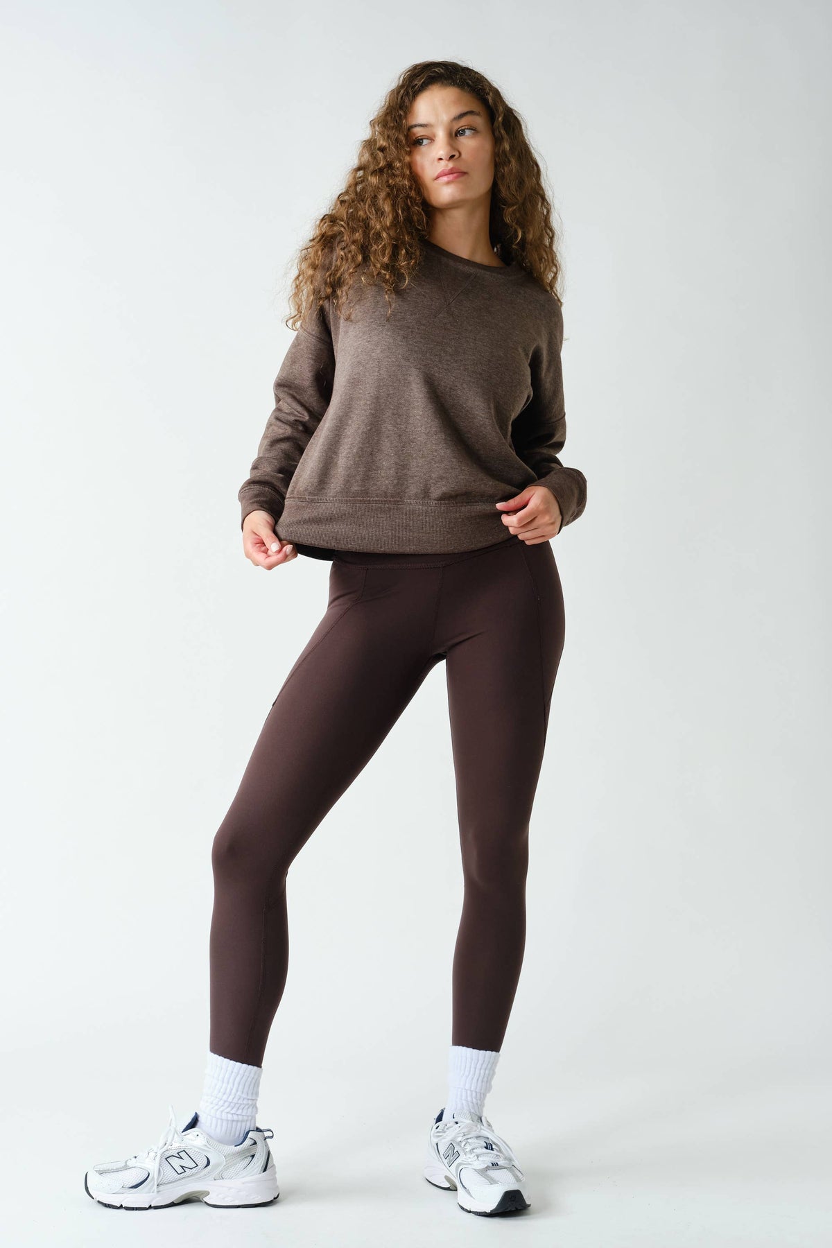 Mono B Coffee Bean Burned Out Crewneck Sweater