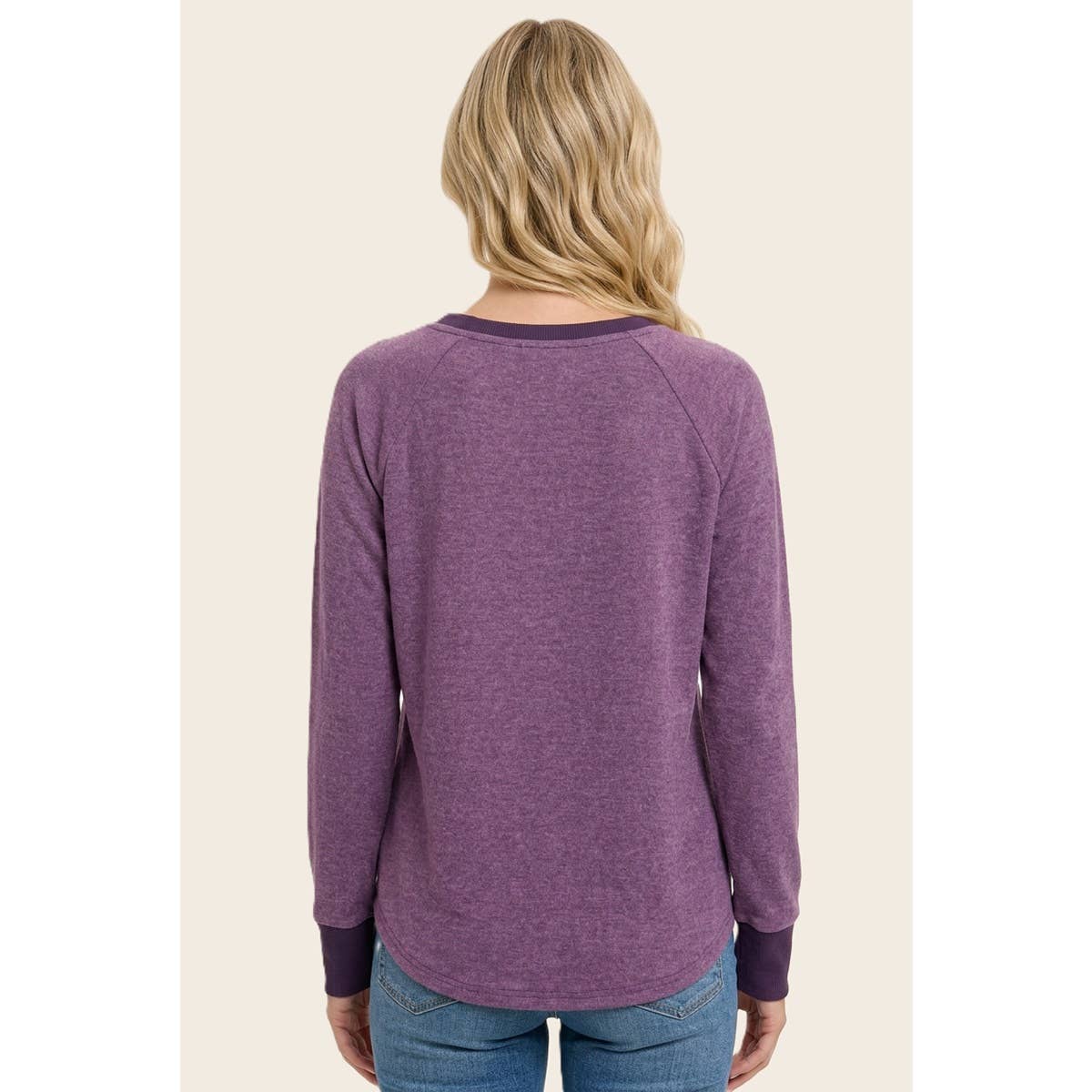 Soft brushed knit everyday top