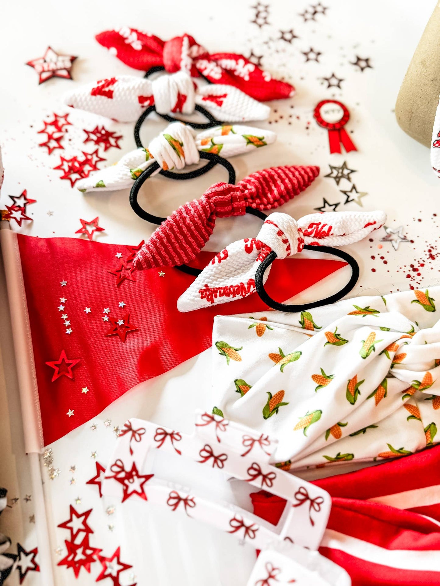 Game Day Pony Bow • 5 Prints: Corn