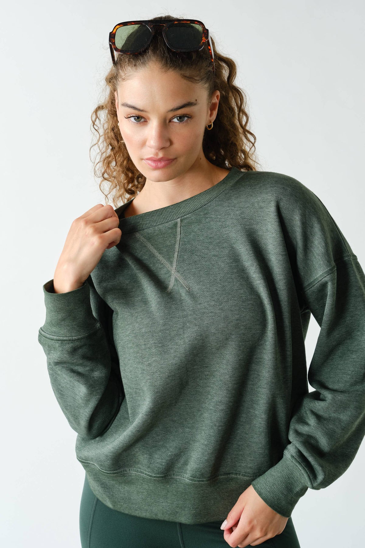 Mono B Coffee Bean Burned Out Crewneck Sweater