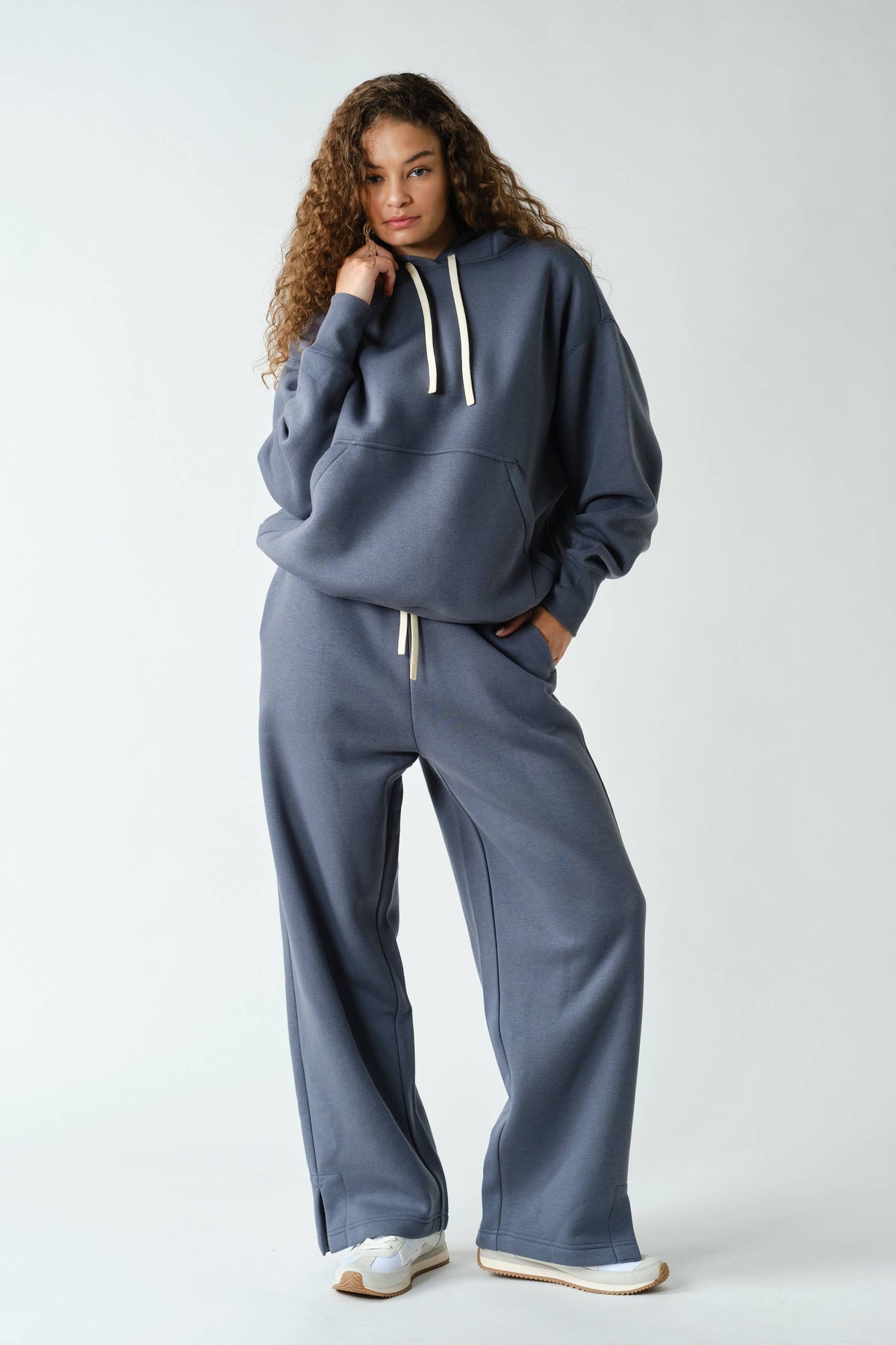 Mono B Blue Thunder CloudWalk Pullover Fleece Hoodie