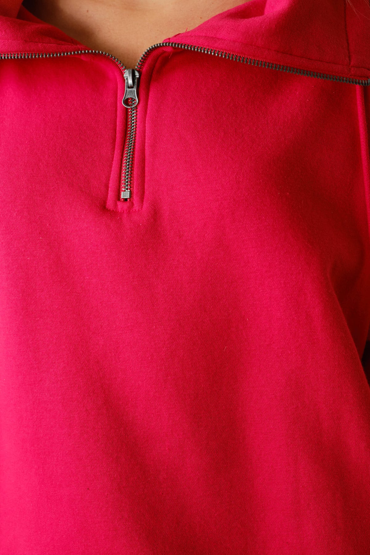 Mono B Cozy Cotton Fleece Half-Zip Pullover