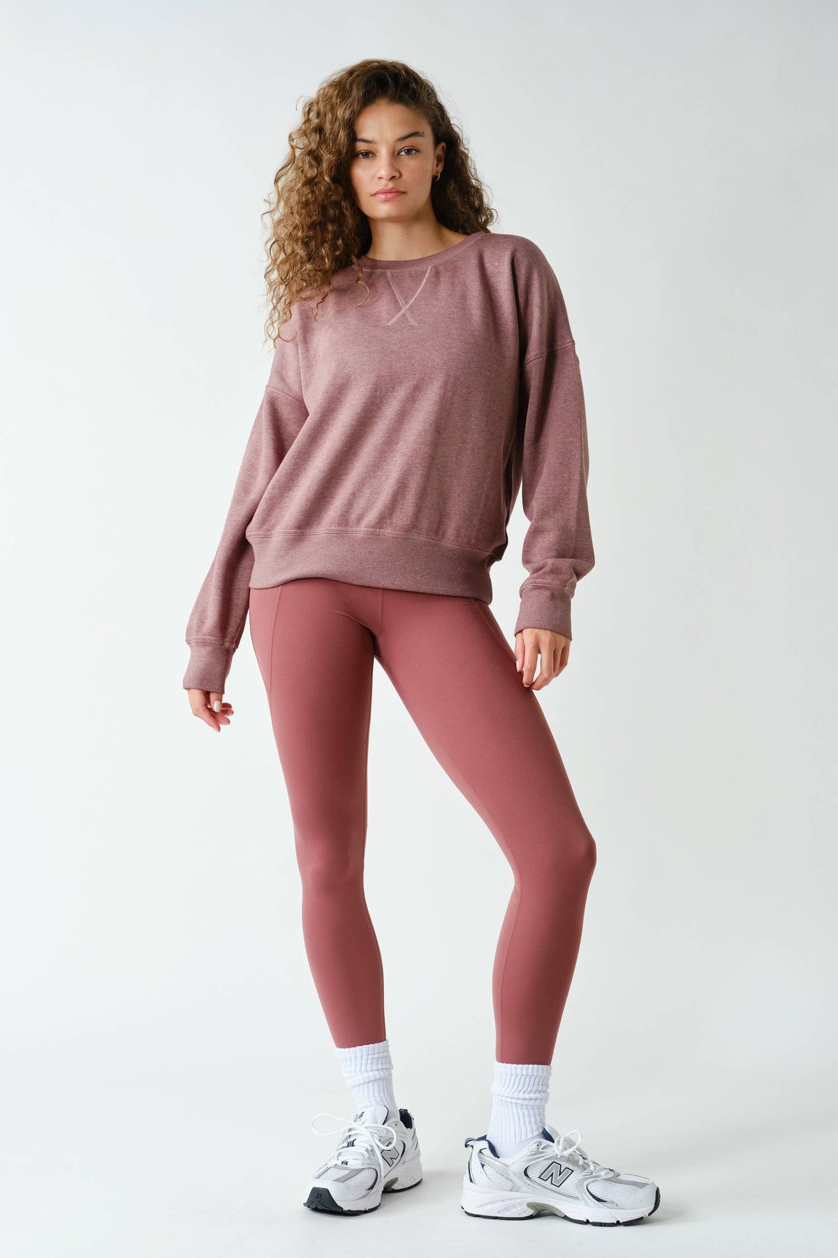 Mono B Purple Iris Burned Out Crewneck Sweater
