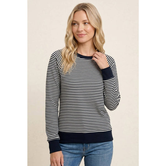 Navy Striped Top