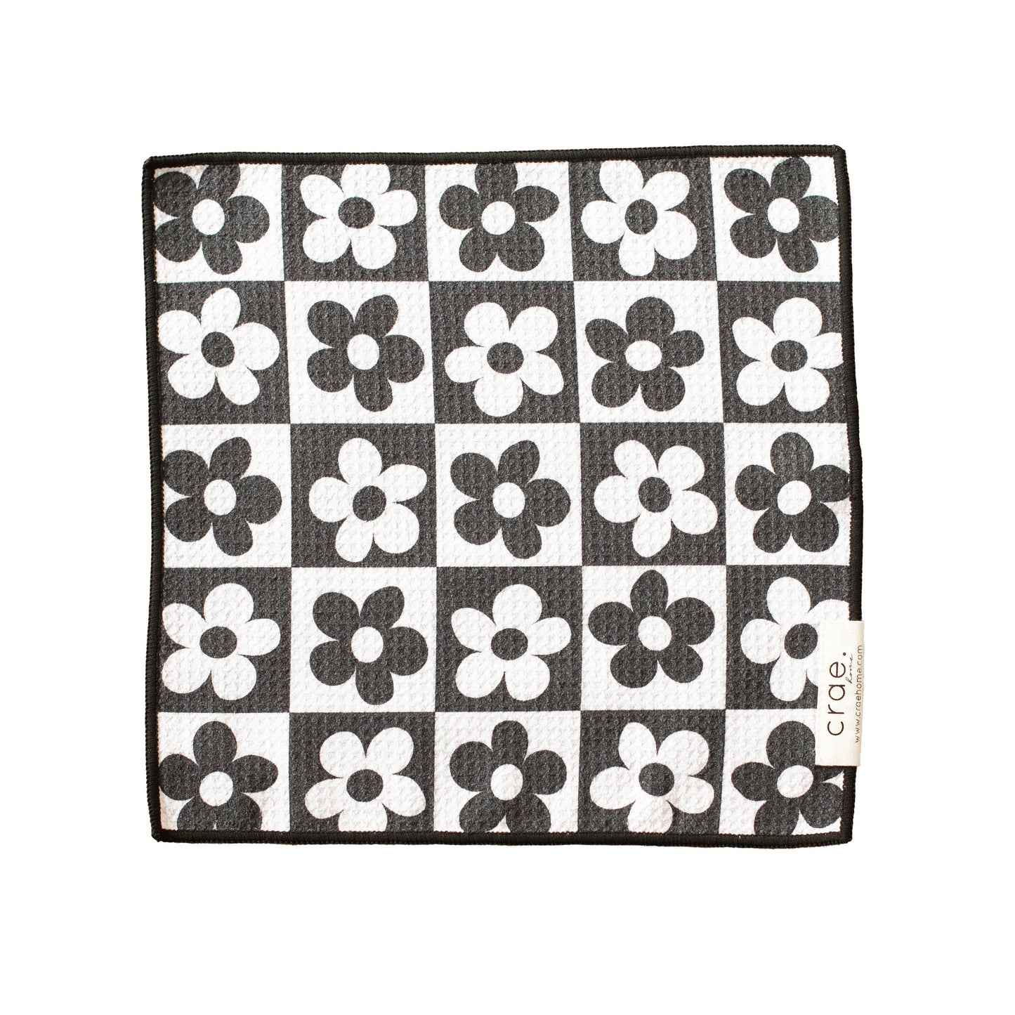 8 Track: Reversible Hand Towel: Black/ White / Hand Towel