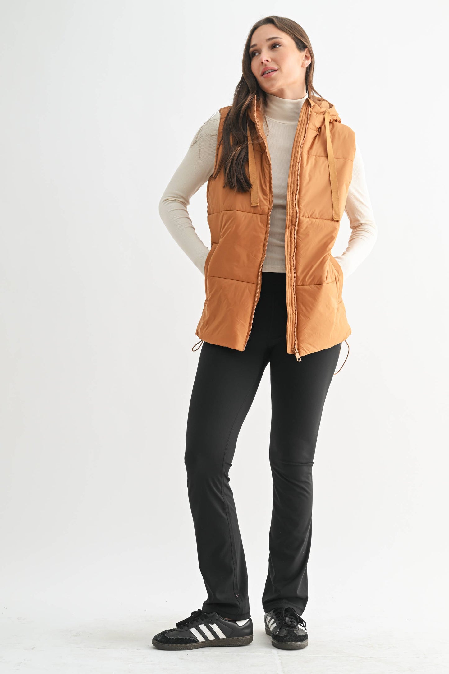 Mono B Longline High Neck Padded Vest