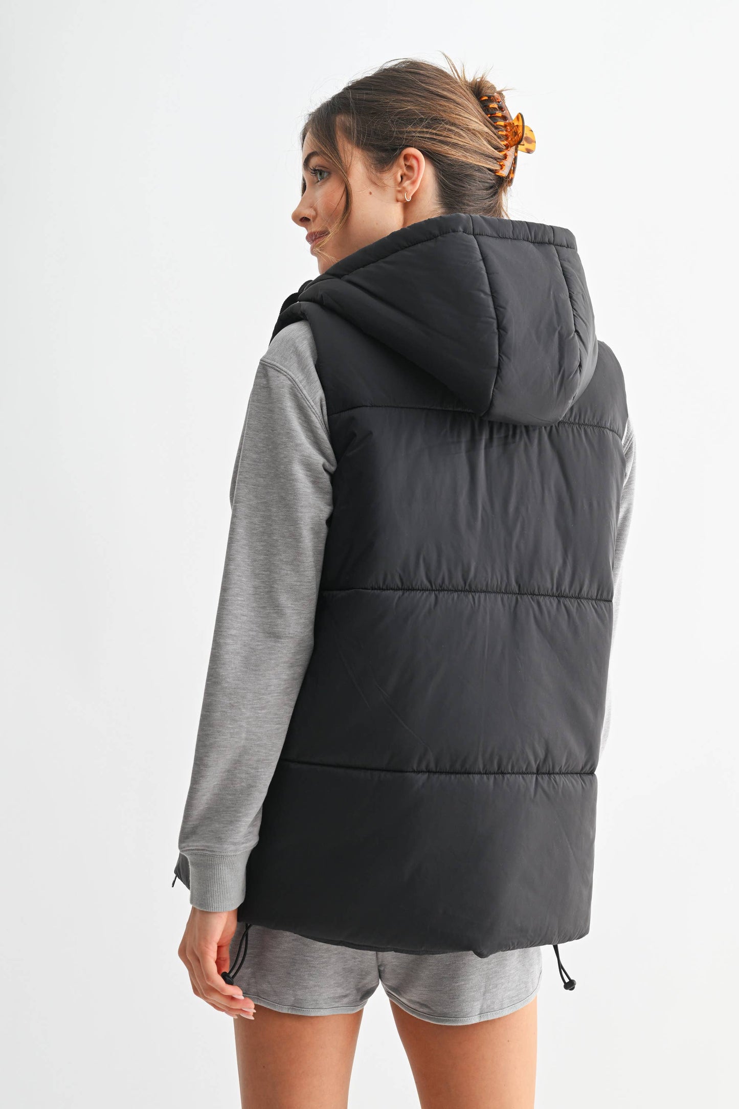 Mono B Longline High Neck Padded Vest
