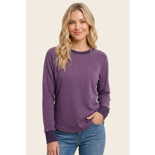 Soft brushed knit everyday top