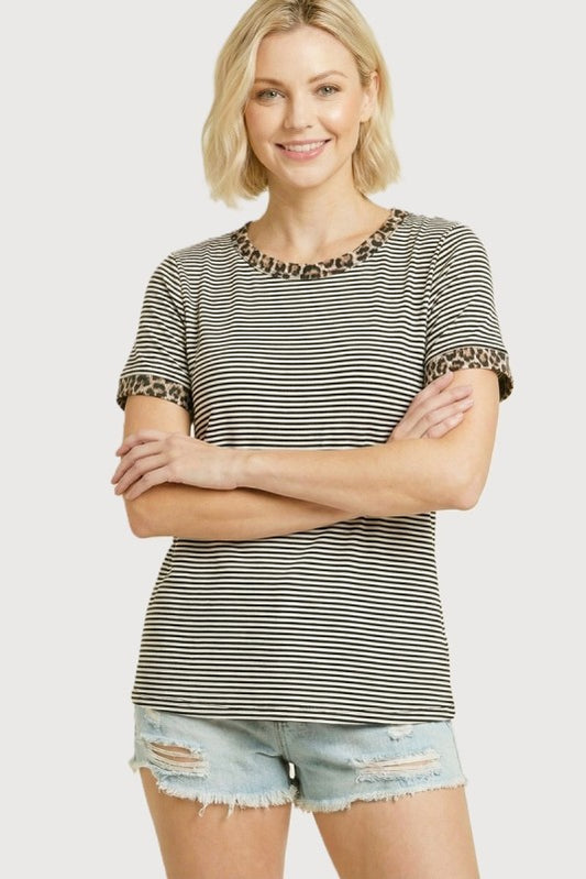 Soft Pinstripe Crewneck Tee