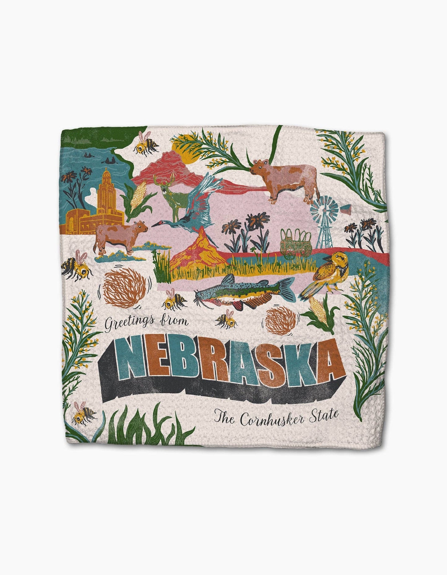 Greetings From Nebraska Dishcloth Set