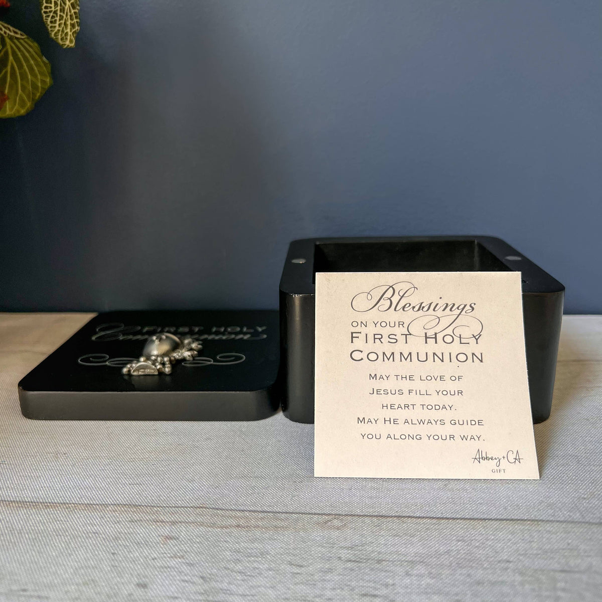 Communion Black Keepsake Box