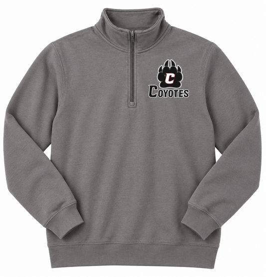Port & Co Charcoal Coyote Paw 1/4 Zip