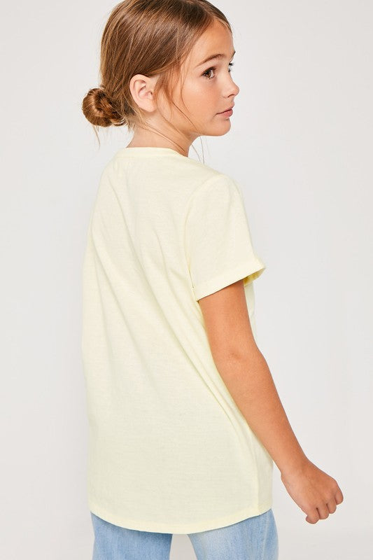 Kids V-Neck Criss-Cross Tee