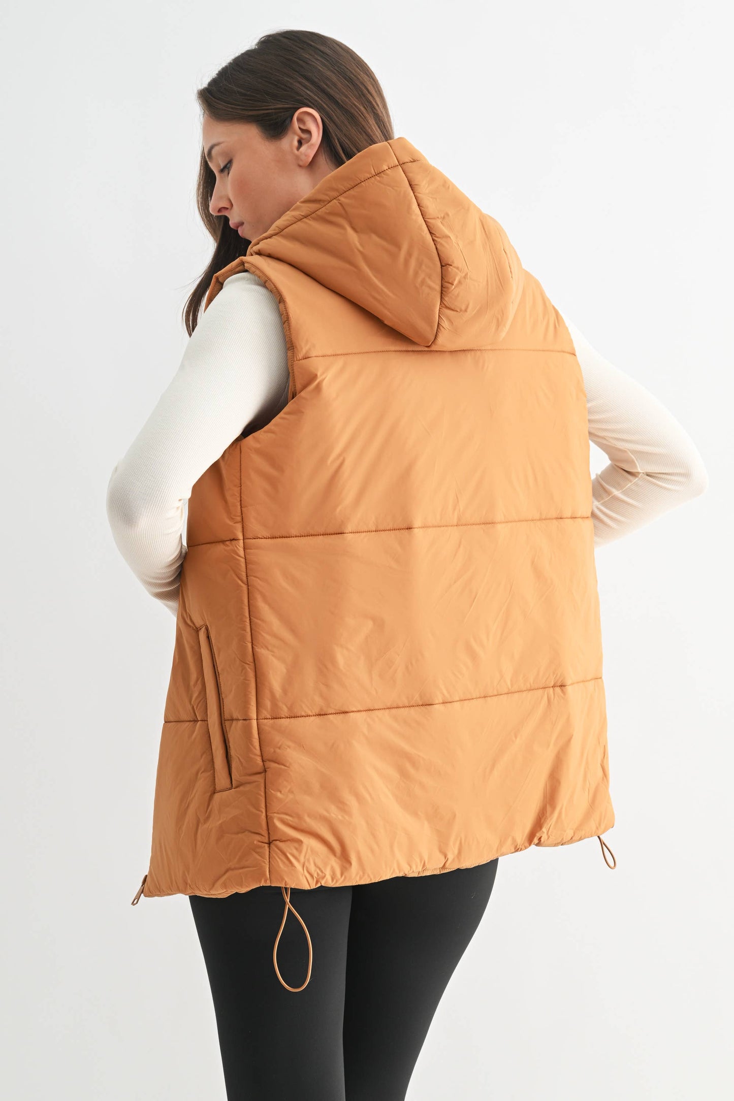Mono B Longline High Neck Padded Vest