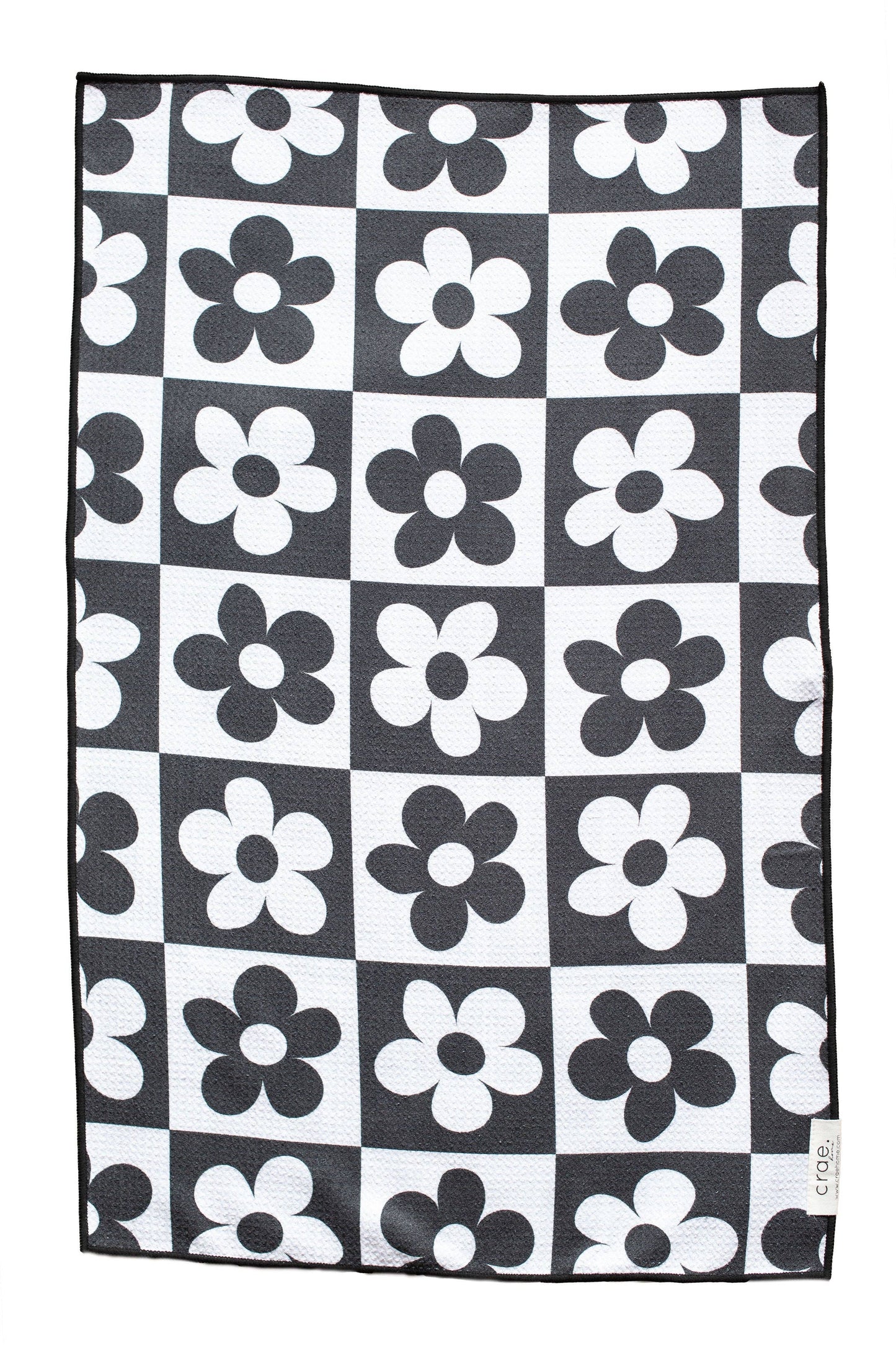 8 Track: Reversible Hand Towel: Black/ White / Hand Towel