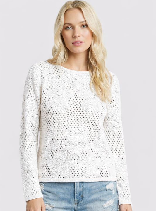 Floral Crochet Sweater