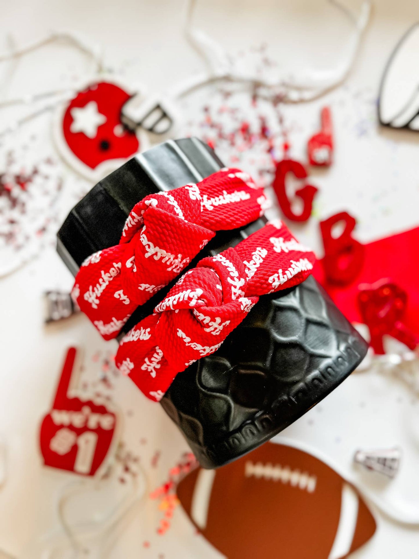 Red Huskers Structured Headband