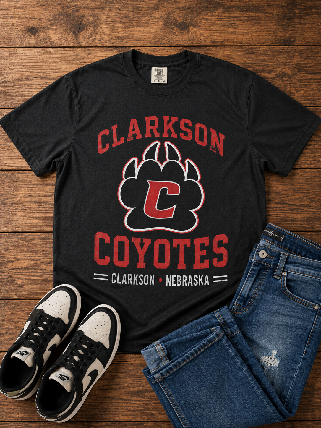 Clarkson Coyotes Paw T-Shirt