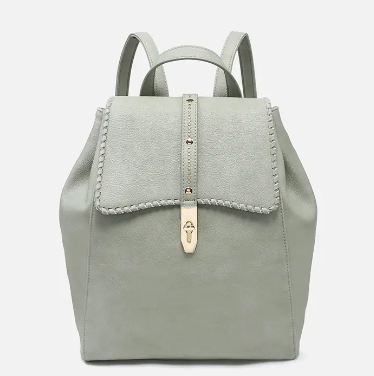 Olive Studded Whipstitch Backpack