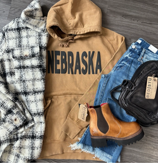 Nebraska Puff Print Hoodie