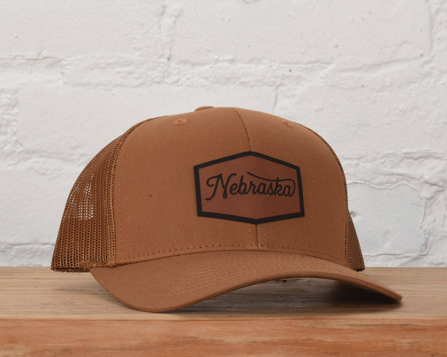 Nebraska Script Snapback: Caramel