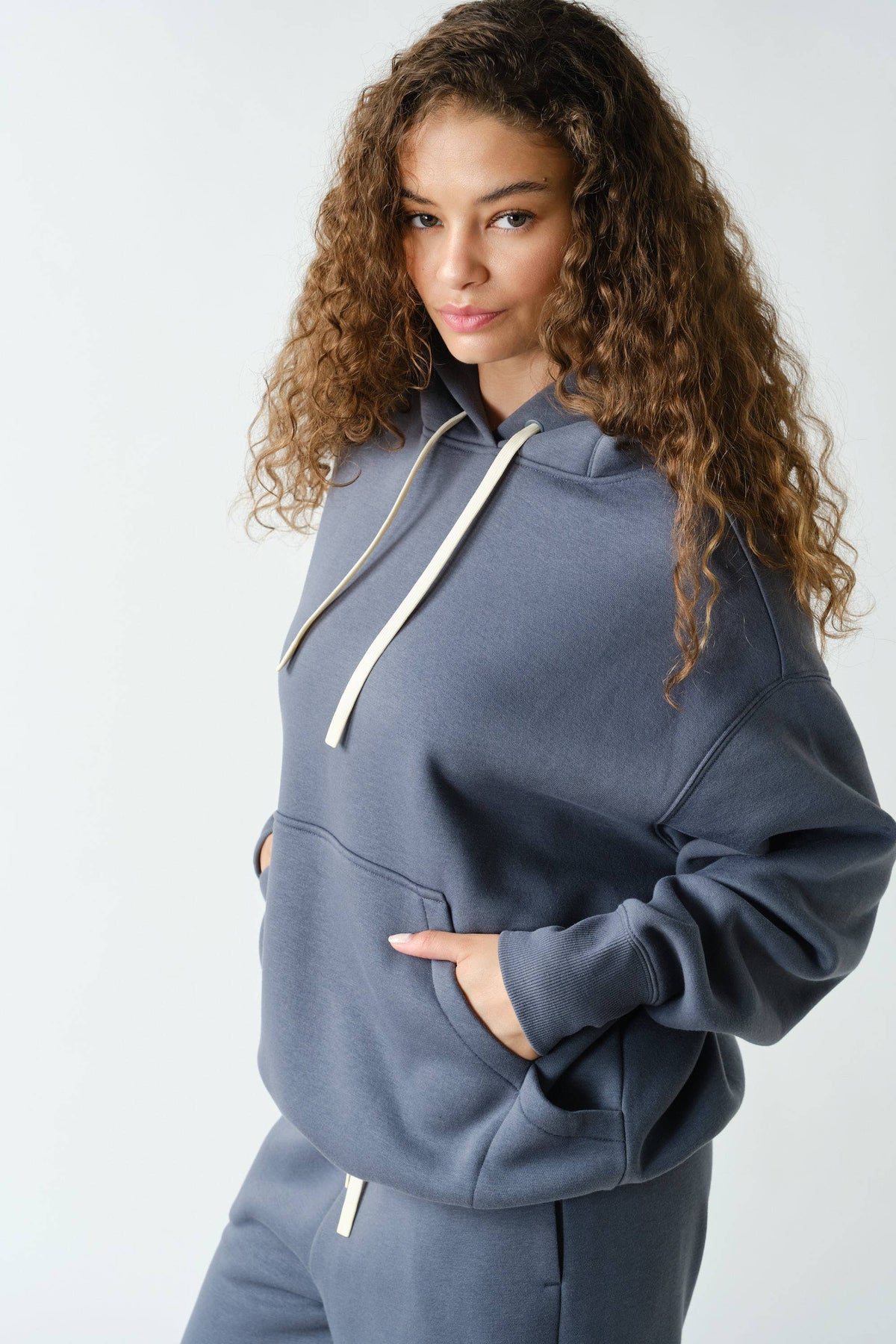Mono B Blue Thunder CloudWalk Pullover Fleece Hoodie