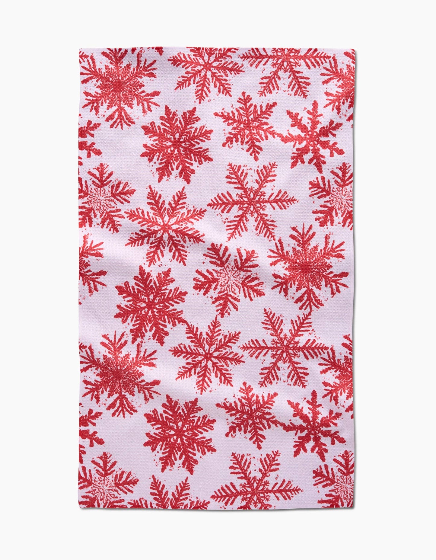 Snowy Days Red Tea Towel