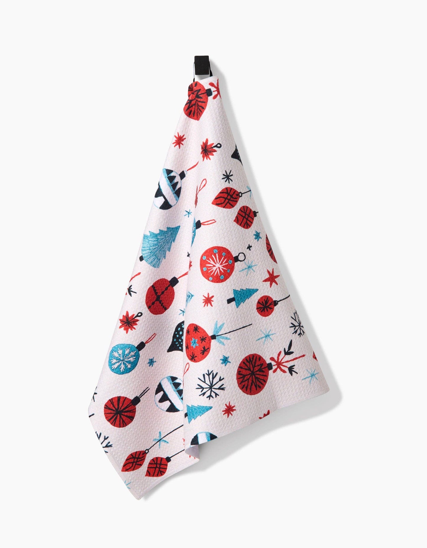 Embroidered Ornaments Tea Towel