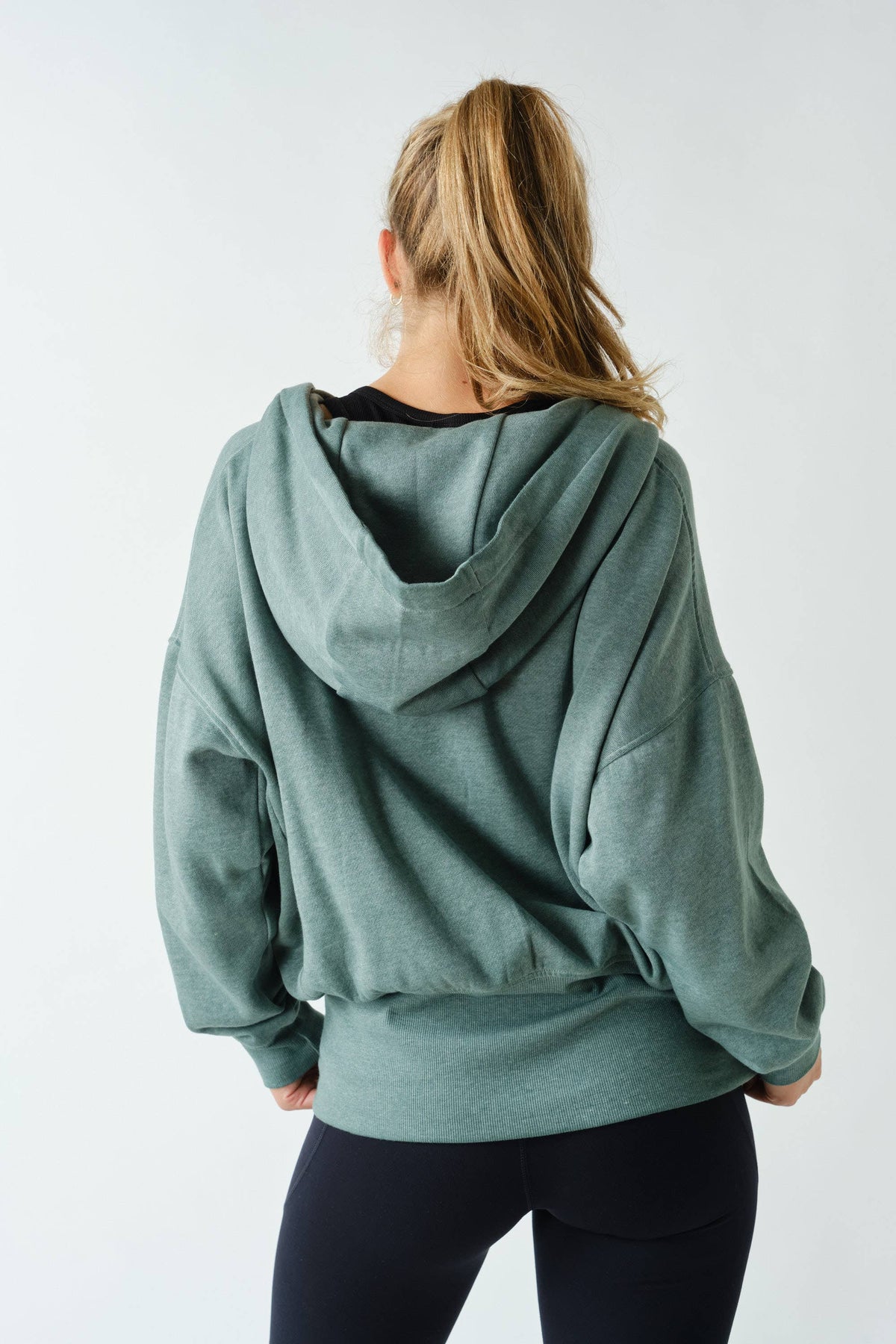 Mono B Fleece Hoodie Jacket with Tapered Sleeves