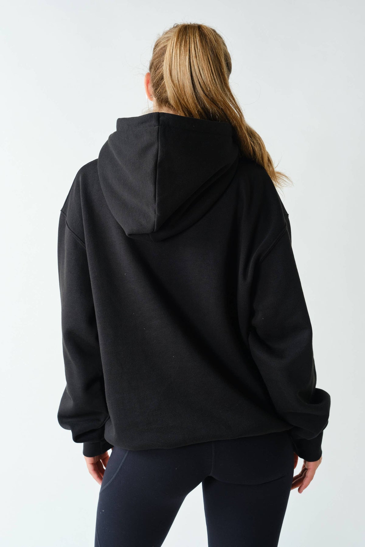 Mono B Black Drop Shoulder Hoodie