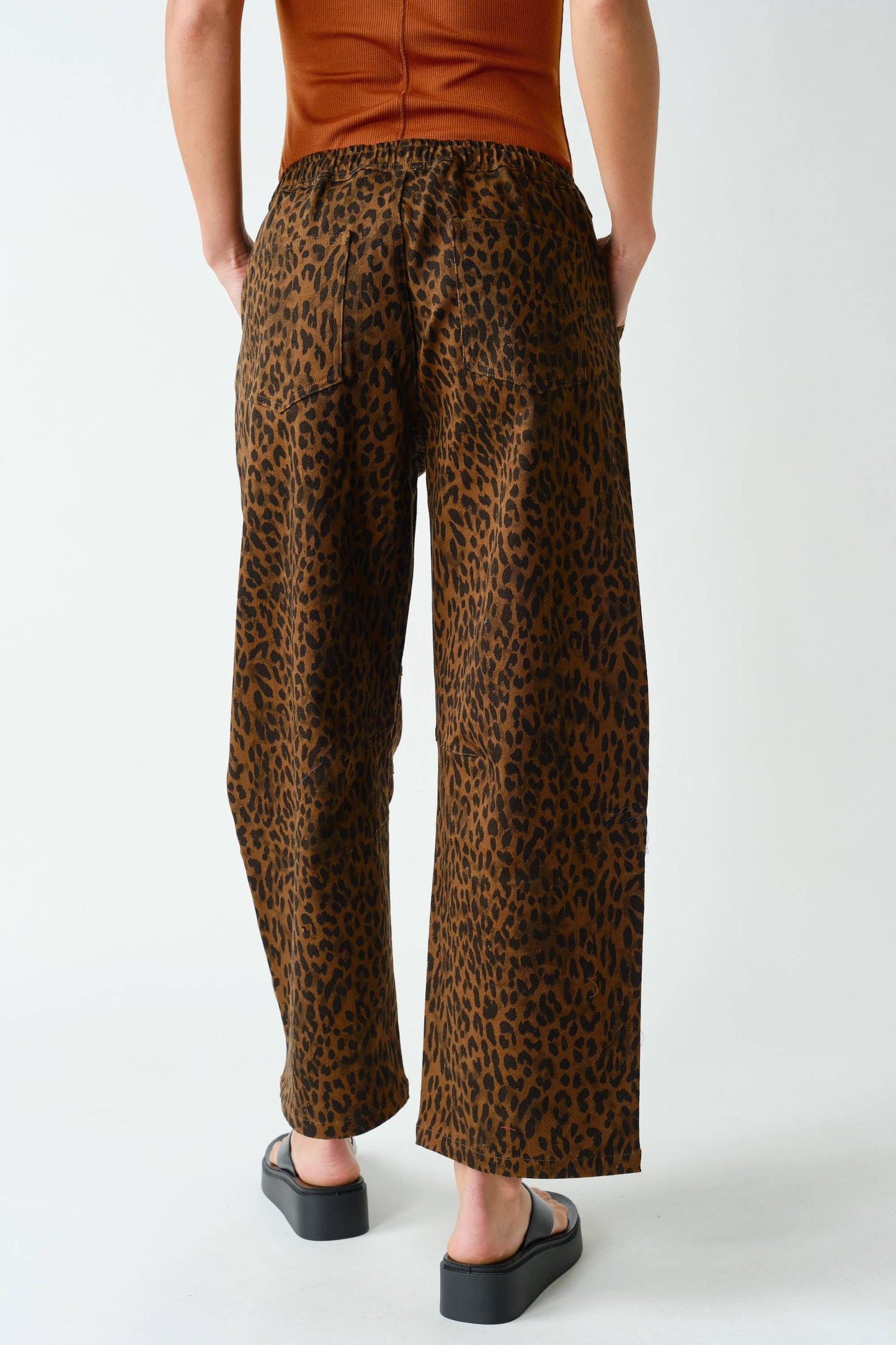 Mono B Leopard Lounge Wide-Leg Pants