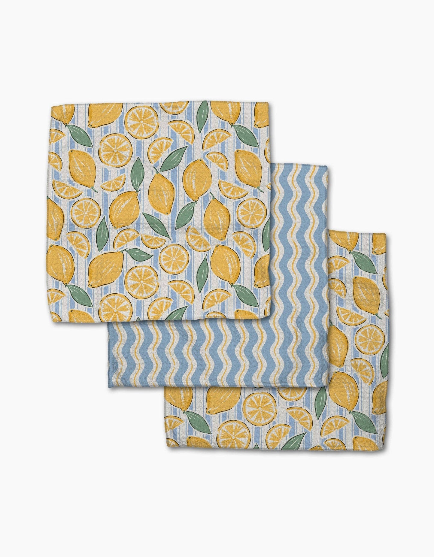 Lemon Waves Dishcloth Set