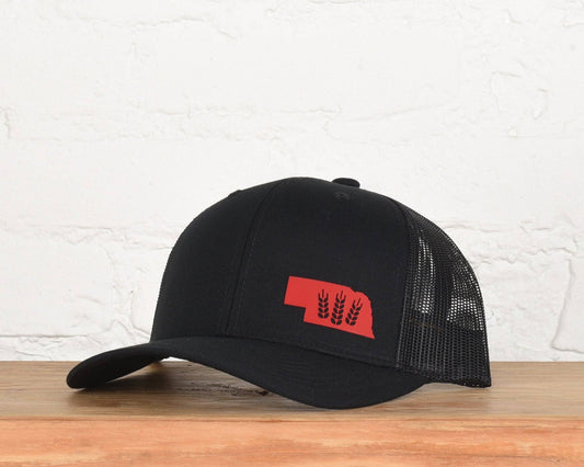 Nebraska Braided Wheat Snapback: Black