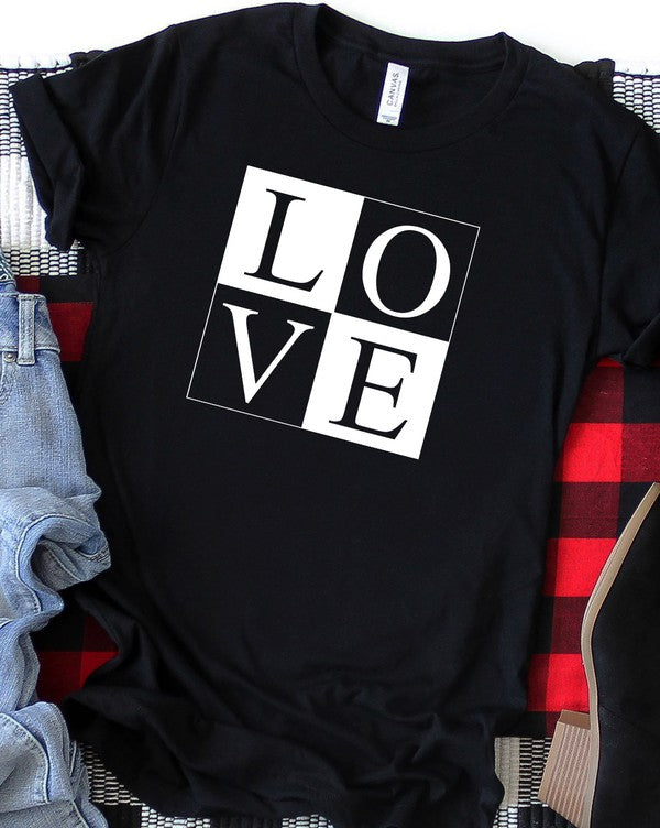 Plus Size Love Block Letters Graphic T-Shirt