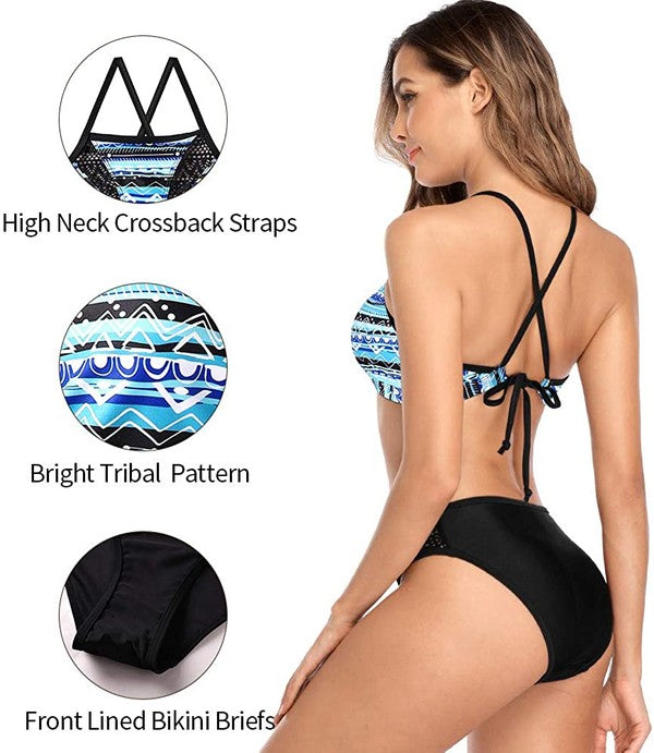 BlueTribal Print Bikini Set