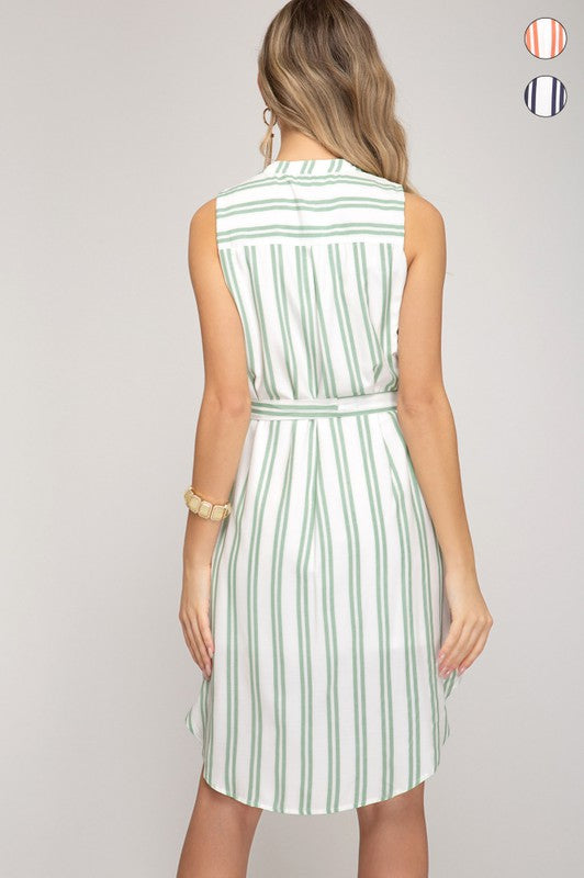 Striped Midi Dress