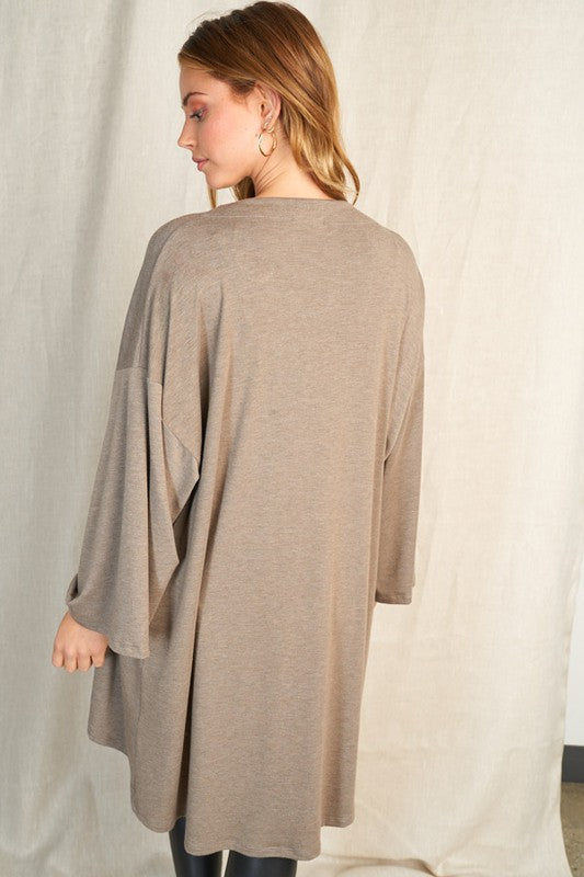 Long Sleeve Solid Knit Cardigan