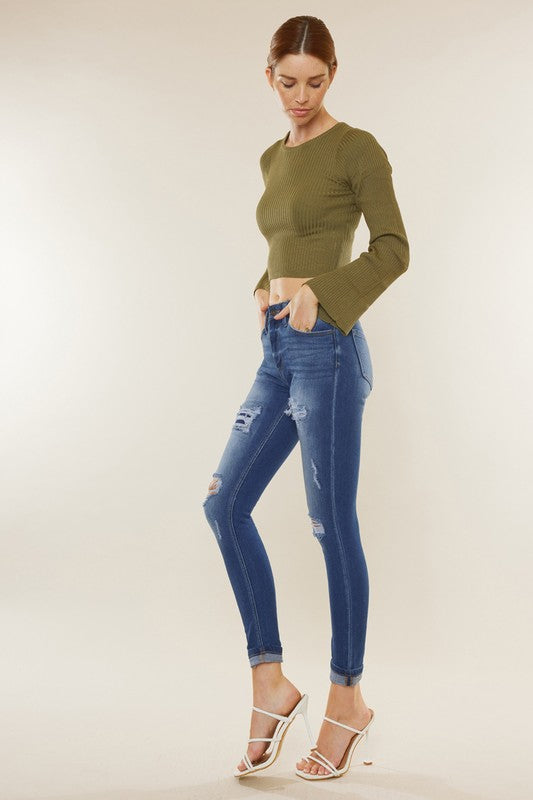 KanCan High Rise Ankle Skinny Jeans
