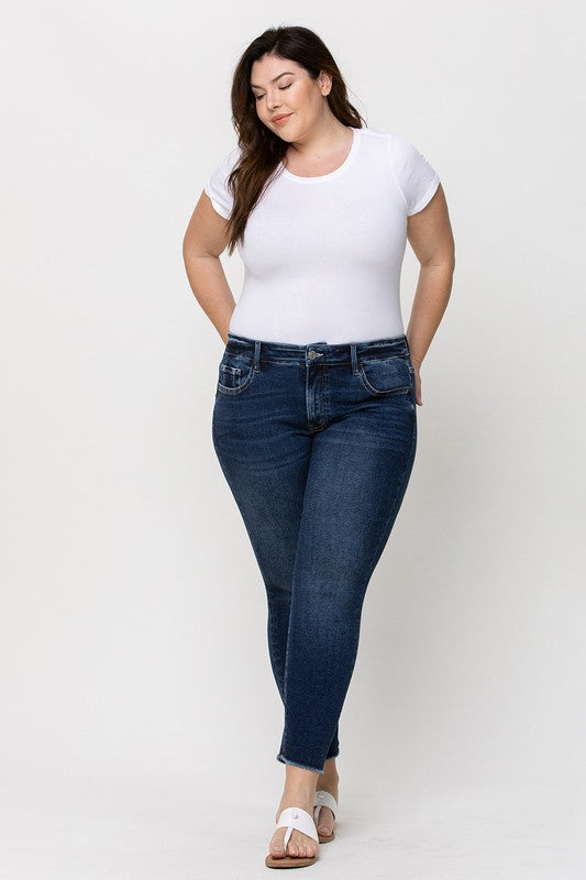 Plus Size Vervet Mid Rise Crop Skinny Jeans