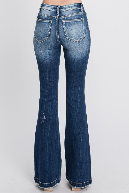Mid Rise Bell Bottom Jeans