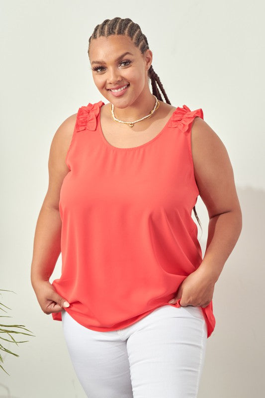 Curvy Frilled Strap Top