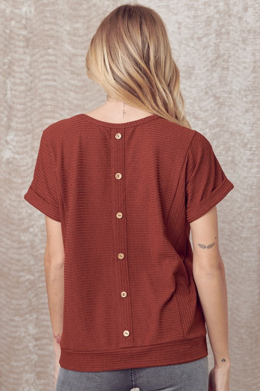 Cuffed Sleeve with Back Buttons