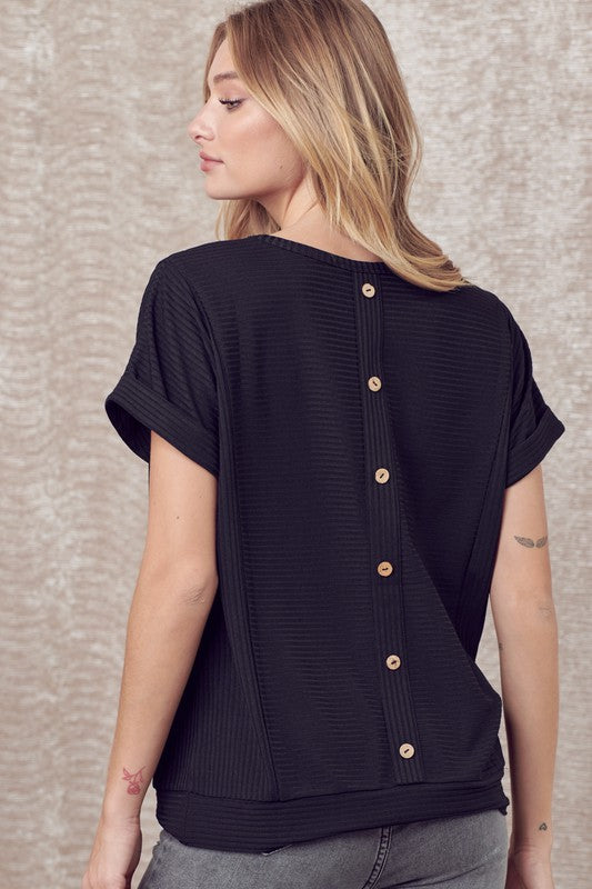 Cuffed Sleeve with Back Buttons